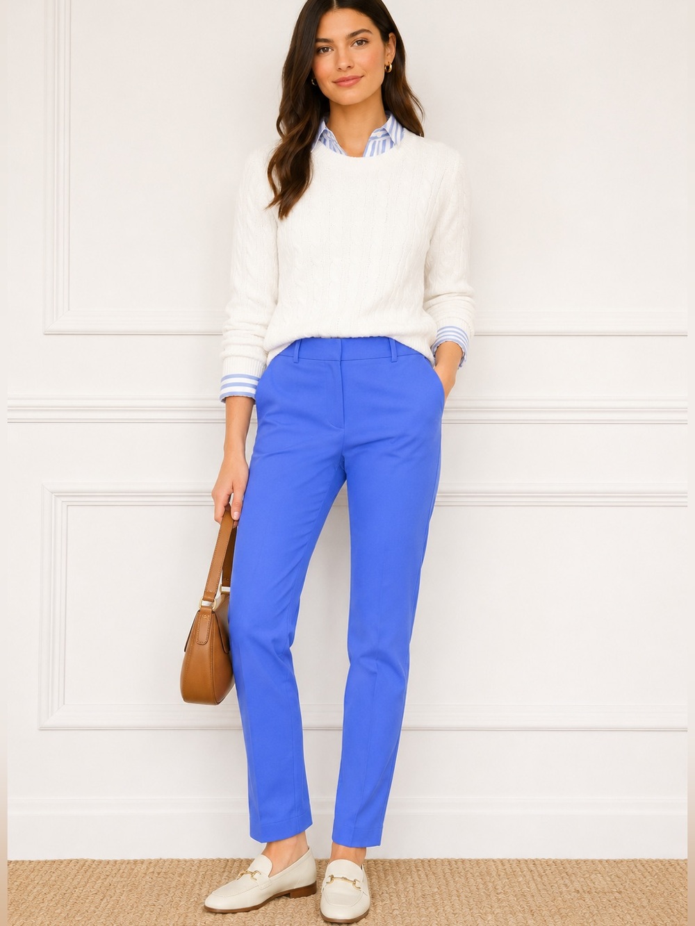 J.Crew Kallie Straight Leg Pant Cool Lilac Blue Size 8 NWT - Picture 3 of 17